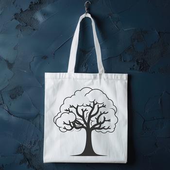 A stylized illustration of a tree in vector format, suitable for digital design and commercial or personal projects.
