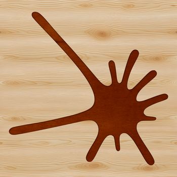 Illustrative splat shape with irregular edges, suitable for vector design and cutting machine applications.