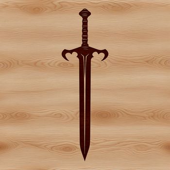 An SVG graphic representation of a traditional sword design.