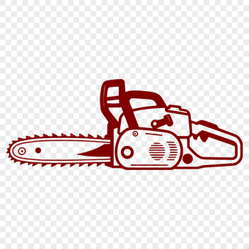Vector illustration of a chainsaw, suitable for cutting machine and laser cutter projects.