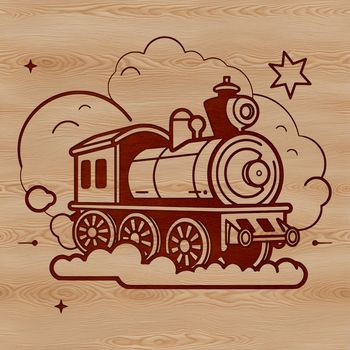 A digital train icon in vector format, suitable for various uses including graphic design and printing.