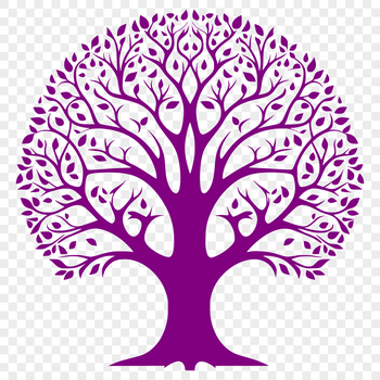 A detailed illustration of a tree in vector format, suitable for cutting machines or laser cutters.