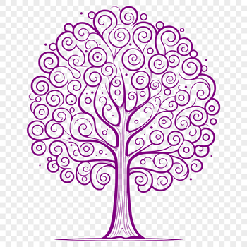 A high-resolution SVG image of a stylized tree design suitable for various cutting machines and commercial applications.