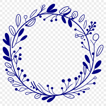 A floral wreath design created as a vector art image, suitable for commercial or personal use in various digital formats.