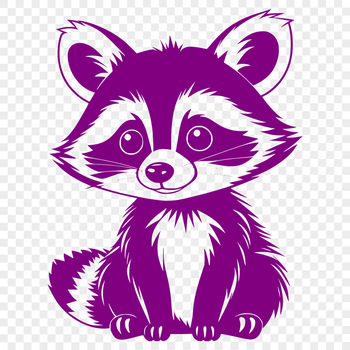 A cartoon raccoon character in vector format.