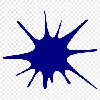 A stylized vector shape of a splat made from colorful slime, suitable for digital designs.