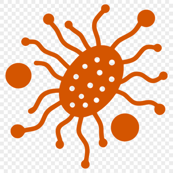 Illustrative representation of bacteria in a microscopic format.