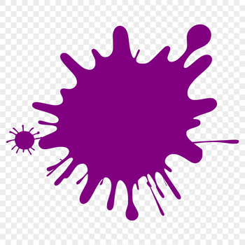 A digital representation of a splat shape in vector format.