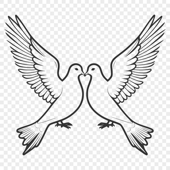 A symbolic white bird with outstretched wings, representing peace and serenity.