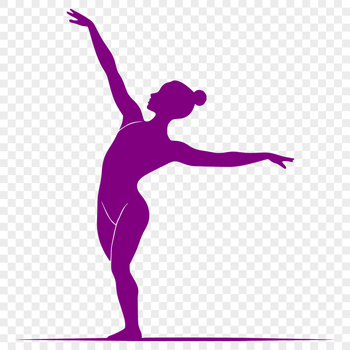 A close-up illustration of a young gymnast in motion, with bold lines and dynamic poses.