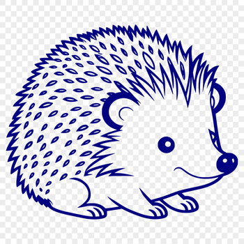 A small mammal with sharp quills, depicted in a simplified vector style.