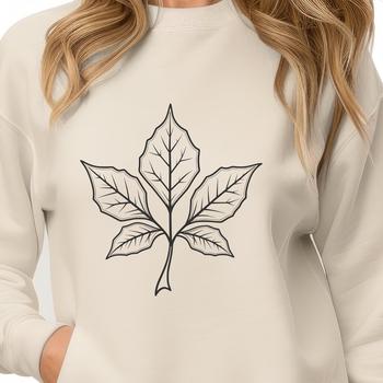 A high-quality digital illustration of a single green leaf, suitable for vector graphics projects.