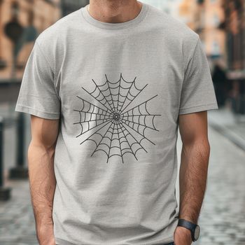 A high-resolution digital illustration of an intricate spider web created in vector format.