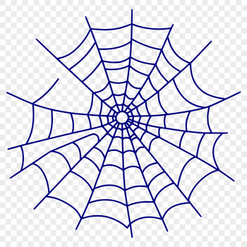 A detailed illustration of a spider web made up of intricate patterns and lines.