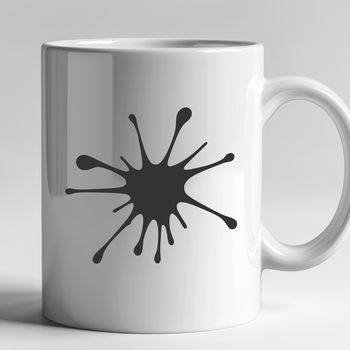 A stylized graphic representation of a splat shape, ideal for crafting projects and vector design.