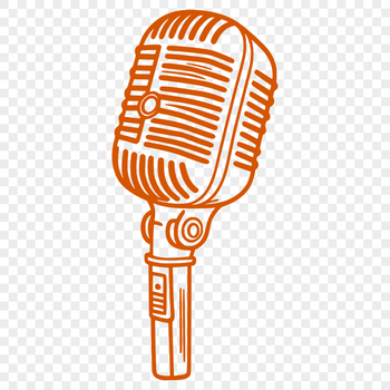A high-quality digital microphone illustration designed as vector art.