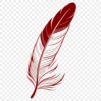 A free digital feather graphic in scalable vector format (SVG) suitable for various design applications.