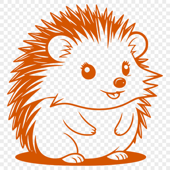 A colorful hedgehog illustration created as a vector graphic.