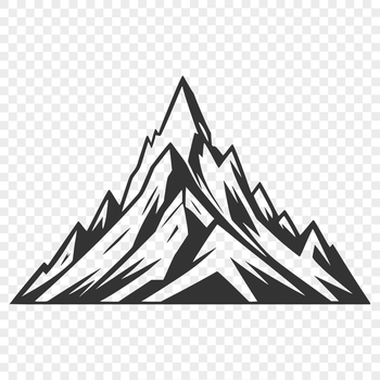 A digital representation of a mountain landscape created in vector format.