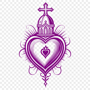 SVG icon of the Sacred Heart, a symbol of love and devotion in various religious contexts.