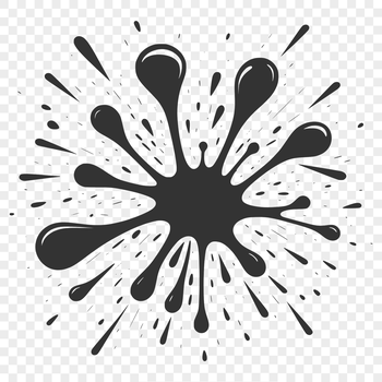Graphic representation of a messy splash in an SVG design file.
