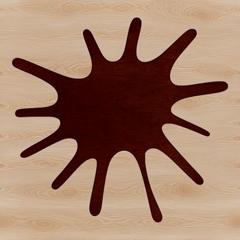 A colorful splat shape with a messy texture, suitable for clip art designs.