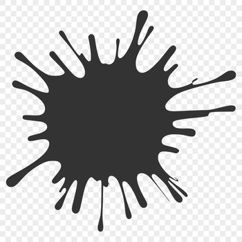 A stylized, digital representation of a splat shape, created using vector graphics for versatile design applications.