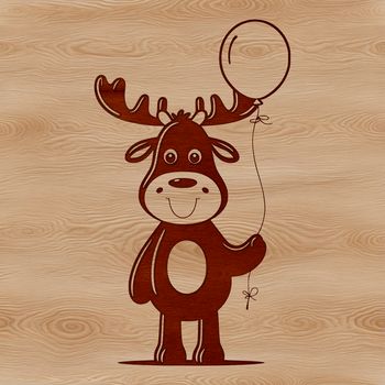A detailed illustration of a wild animal, specifically a moose, suitable for vector art and design projects.