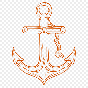 A set of anchor icons in a nautical theme, suitable for vector graphics and design.