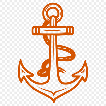 An illustration of a nautical anchor in vector format, suitable for various design applications.