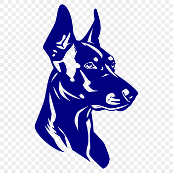 Free Unique Doberman Pinscher Vector Drawing