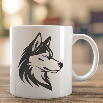 Beautiful Husky - Laser SVG