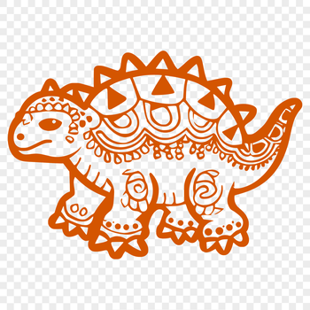 An illustrated vector art representation of a dinosaur species.