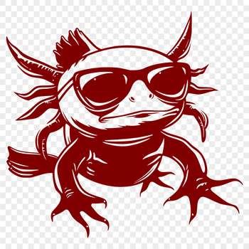 Artistic Axolotl Wearing Sunglasses