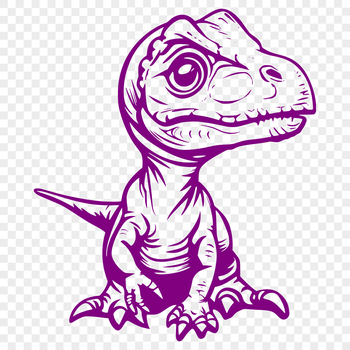 An SVG vector art design featuring a large dinosaur silhouette in profile view.