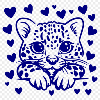 Peeking Big Cat - SVG