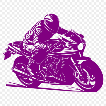 A high-resolution illustration of a motorcycle, suitable for vector graphics and cutting machine designs.