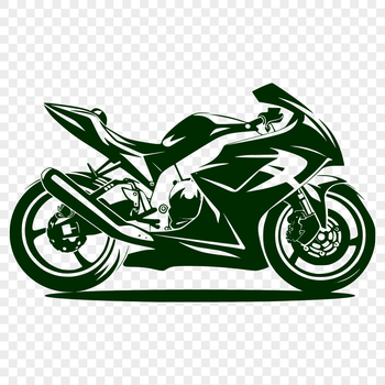 A 2-wheeled motorcycle with streamlined design and sleek details.