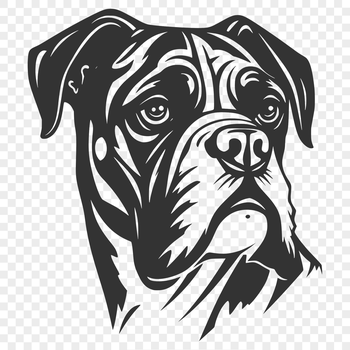 A high-quality illustration of a Boxer's head, suitable for commercial or personal use in various design projects.