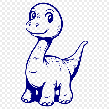 A prehistoric Brachiosaurus, its full body depicted in detail, makes for a great vector art design.