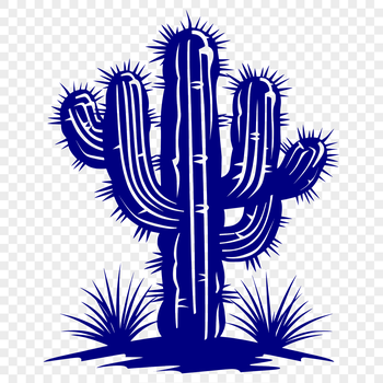 An editable vector graphic of a cactus plant suitable for digital designs.