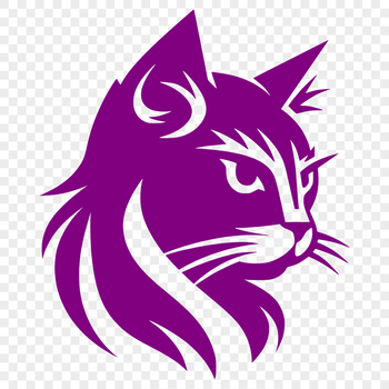 A high-quality digital representation of a cat's head, suitable for various design applications.