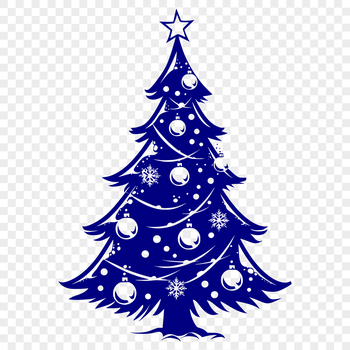 Decorative vector design of a Christmas tree suitable for various applications.