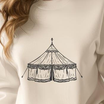 A simple tent design suitable for outdoor camping activities.