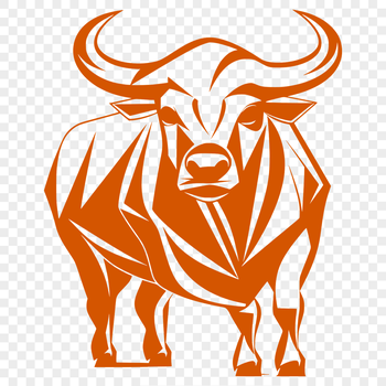 A high-quality illustration of a cow in full-body view, suitable for various designs.