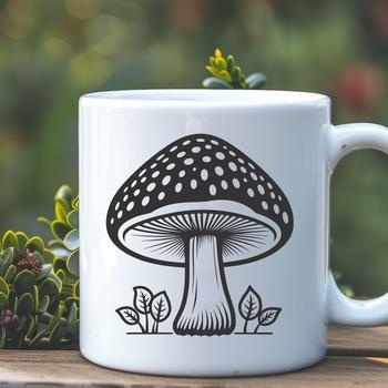 Unique Mushroom Vector Drawing