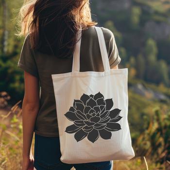 A succulent plant with thick fleshy leaves in a desert landscape design, ideal for gardening and floral clip art.