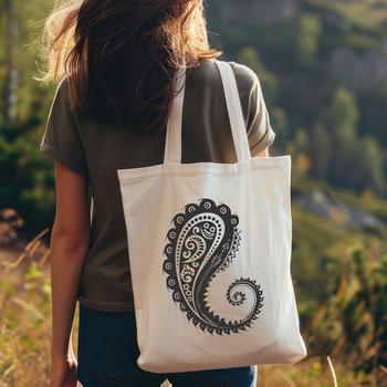 A stylized, ornate paisley shape designed for digital use, suitable for vector graphics and cutting machines.