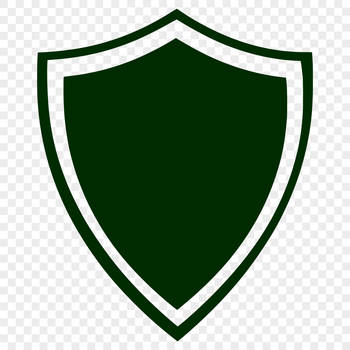 A digital shield icon created in vector format.