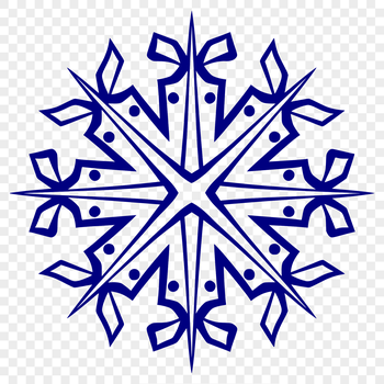 A delicate winter snowflake design created as a scalable vector graphic.